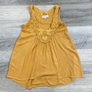 Knox rose yellow sleeveless blouse